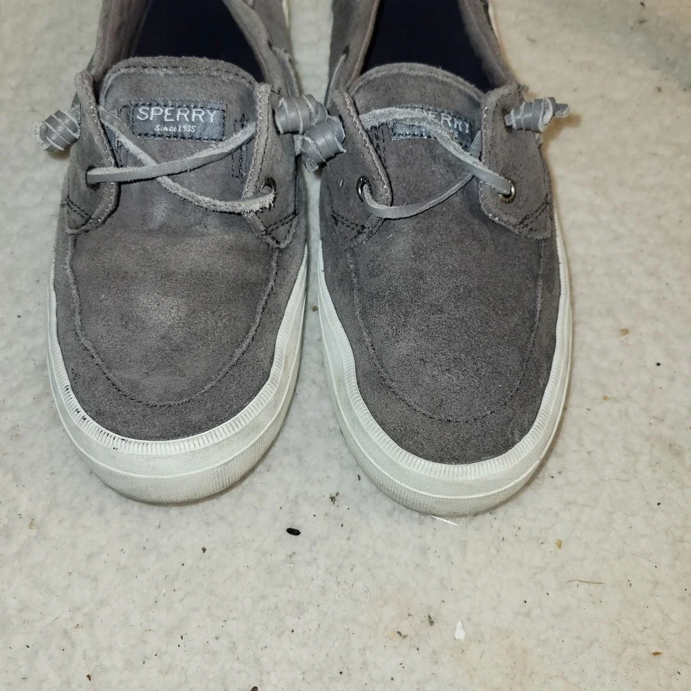 Sperry Top-Sider Gray‎ Crest Boat Canvas Deck Shoes  Womens Size 7.5